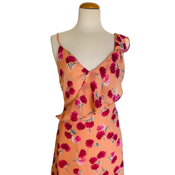 Lulus Floral Print Ruffled High-Low Dress Medium - Picture 5 of 14